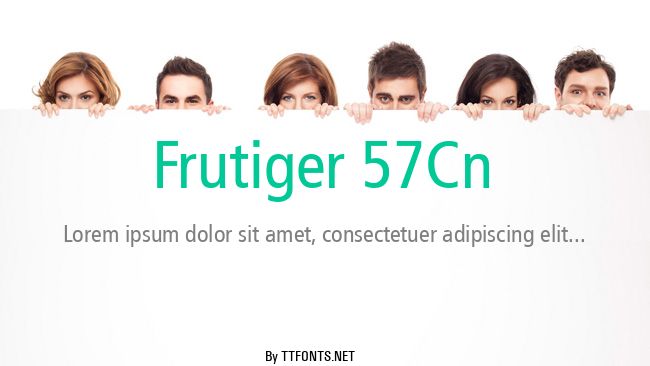 Frutiger 57Cn example